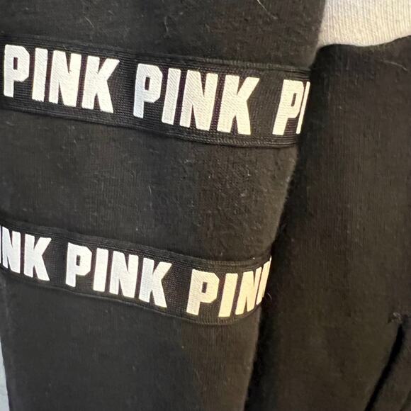 PINK VS Black White Full Zip Hoodie with pockets Size Small Vintage Y2k Teens - Picture 11 of 13